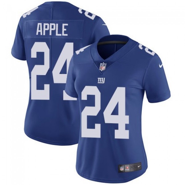 Women's Giants #24 Eli Apple Royal Blue Team Color Stitched NFL Vapor Untouchable Limited Jersey