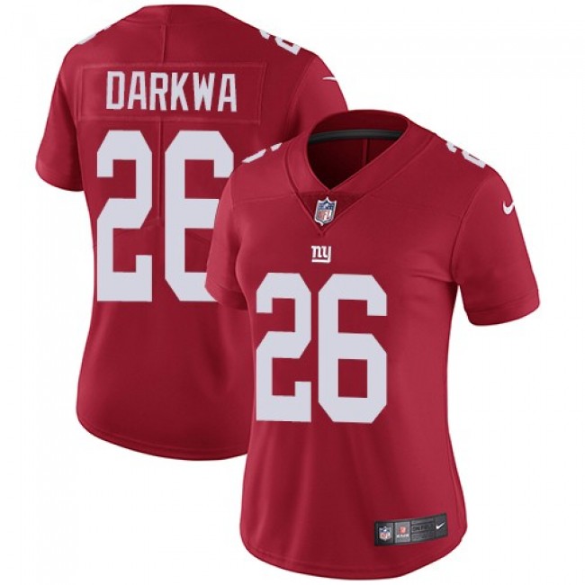 Women's Giants #26 Orleans Darkwa Red Alternate Stitched NFL Vapor Untouchable Limited Jersey