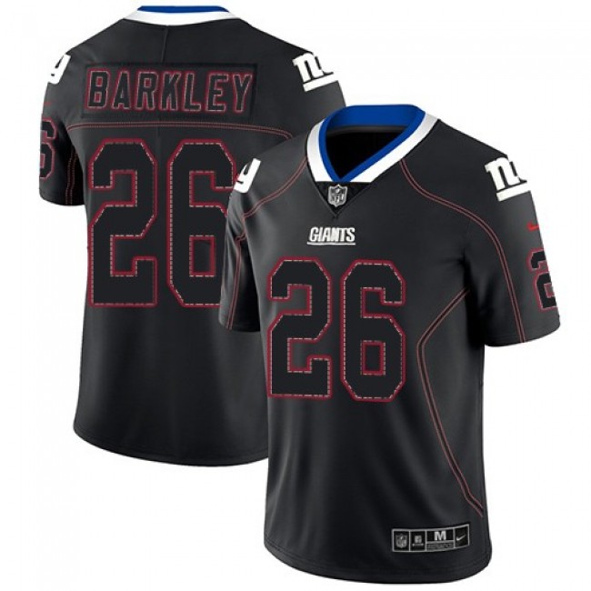 Nike Giants #26 Saquon Barkley Lights Out Black Men's Stitched NFL Limited Rush Jersey