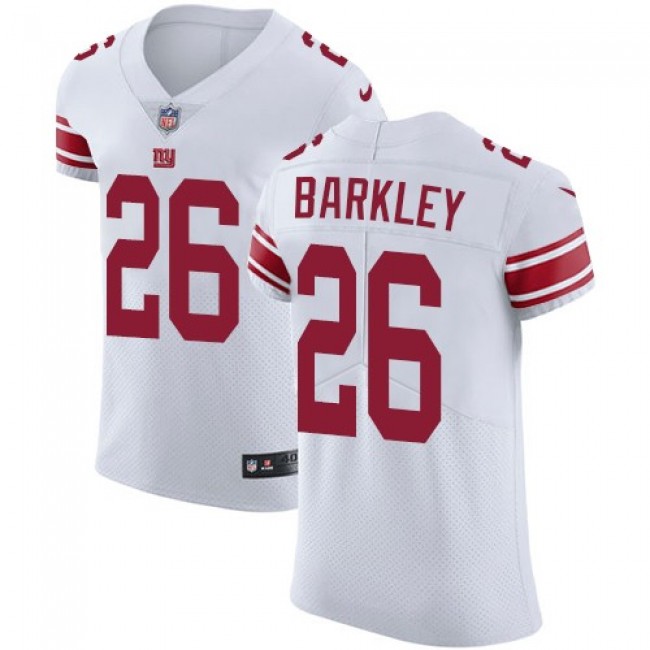 Nike Giants #26 Saquon Barkley White Men's Stitched NFL Vapor Untouchable Elite Jersey