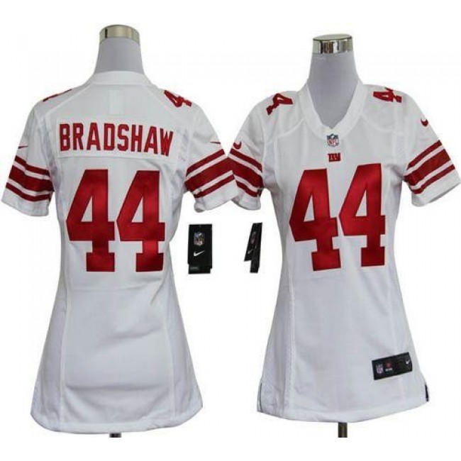 Women's Giants #44 Ahmad Bradshaw White Stitched NFL Elite Jersey