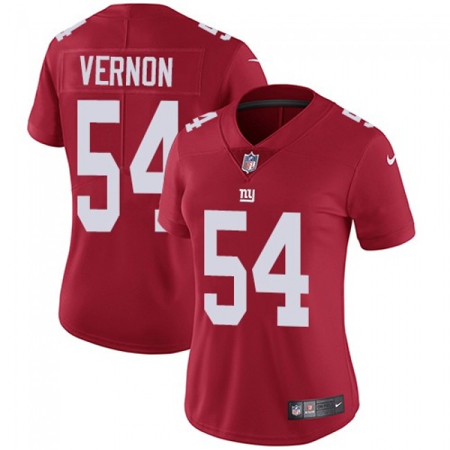 Women's Giants #54 Olivier Vernon Red Alternate Stitched NFL Vapor Untouchable Limited Jersey