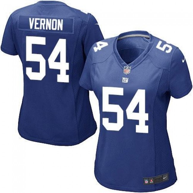 Women's Giants #54 Olivier Vernon Royal Blue Team Color Stitched NFL Elite Jersey