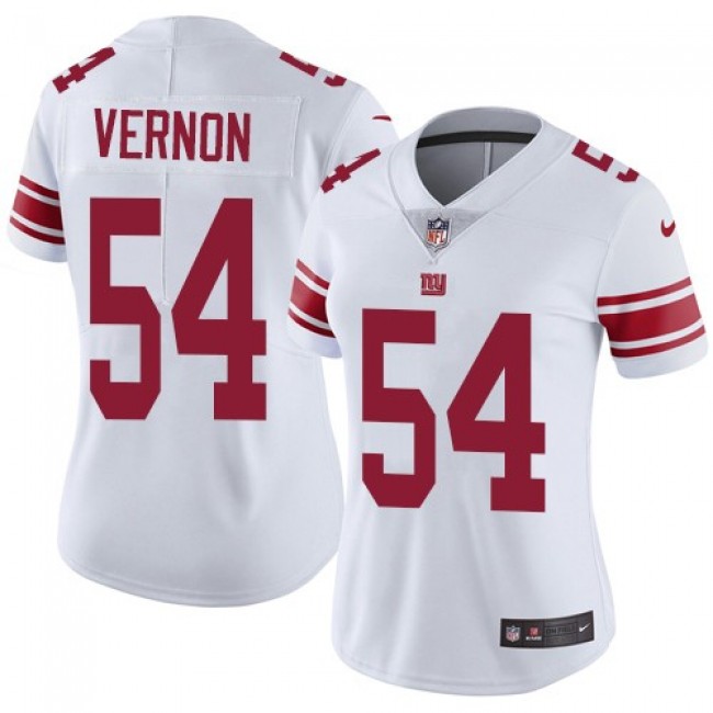 Women's Giants #54 Olivier Vernon White Stitched NFL Vapor Untouchable Limited Jersey