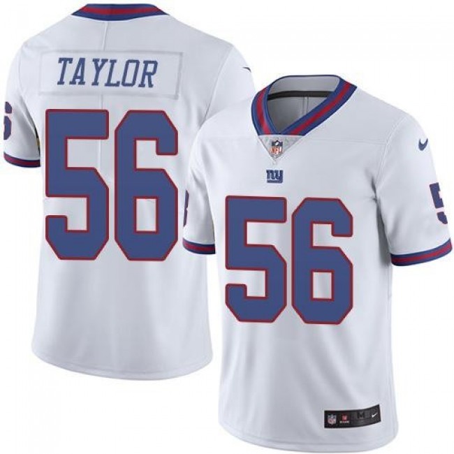 New York Giants #56 Lawrence Taylor White Youth Stitched NFL Limited Rush Jersey