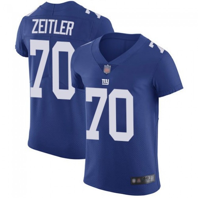 Nike Giants #70 Kevin Zeitler Royal Blue Team Color Men's Stitched NFL Vapor Untouchable Elite Jersey