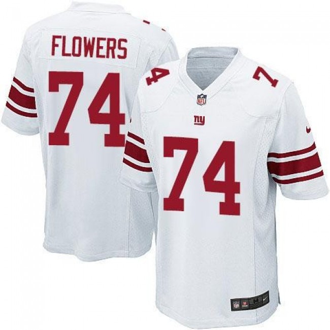 New York Giants #74 Ereck Flowers White Youth Stitched NFL Elite Jersey