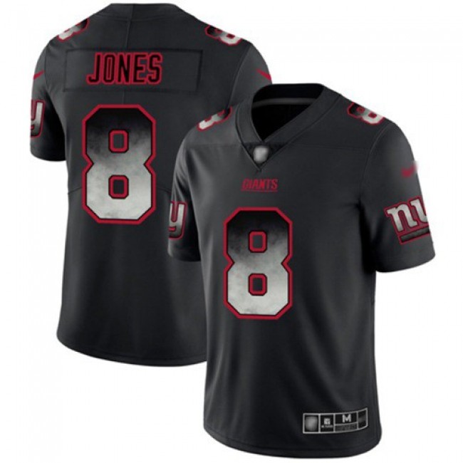 Nike Giants #8 Daniel Jones Black Men's Stitched NFL Vapor Untouchable Limited Smoke Fashion Jersey