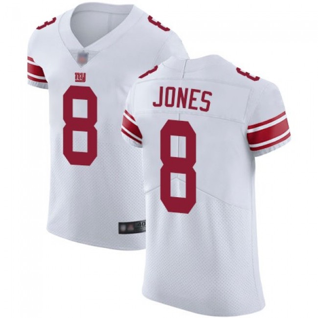 Nike Giants #8 Daniel Jones White Men's Stitched NFL Vapor Untouchable Elite Jersey
