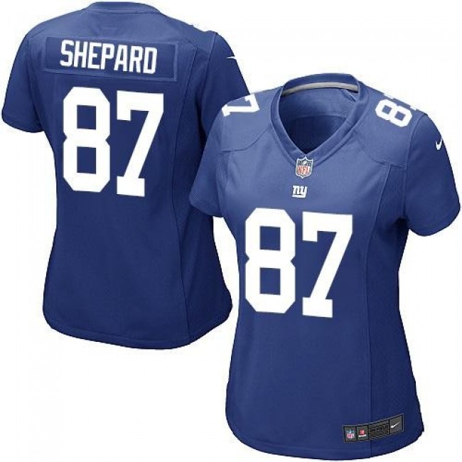 Women's Giants #87 Sterling Shepard Royal Blue Team Color Stitched NFL Elite Jersey