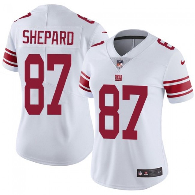 Women's Giants #87 Sterling Shepard White Stitched NFL Vapor Untouchable Limited Jersey