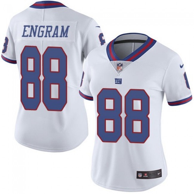 Women's Giants #88 Evan Engram White Stitched NFL Limited Rush Jersey
