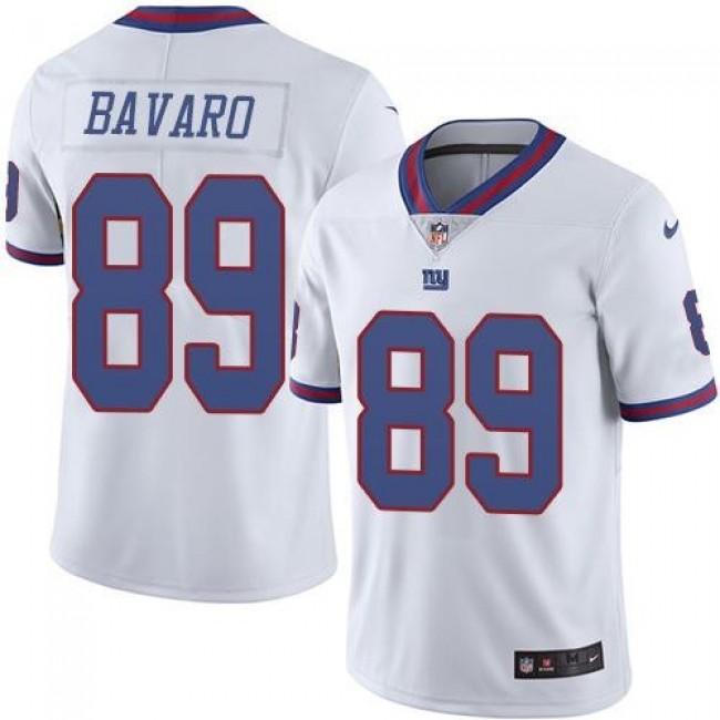 Nike Giants #89 Mark Bavaro White Men's Stitched NFL Limited Rush Jersey