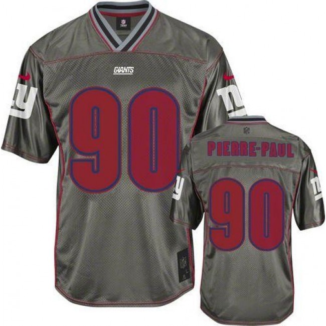 New York Giants #90 Jason Pierre-Paul Grey Youth Stitched NFL Elite Vapor Jersey