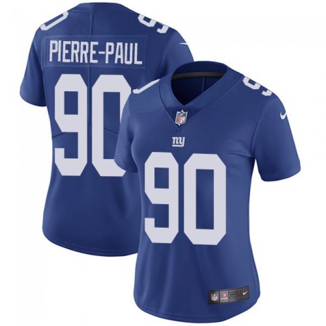 Women's Giants #90 Jason Pierre-Paul Royal Blue Team Color Stitched NFL Vapor Untouchable Limited Jersey