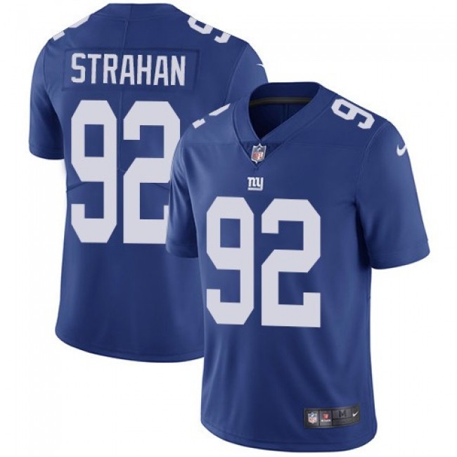 Nike Giants #92 Michael Strahan Royal Blue Team Color Men's Stitched NFL Vapor Untouchable Limited Jersey