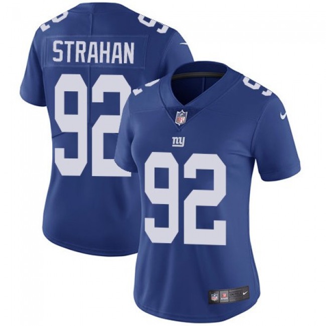 Women's Giants #92 Michael Strahan Royal Blue Team Color Stitched NFL Vapor Untouchable Limited Jersey