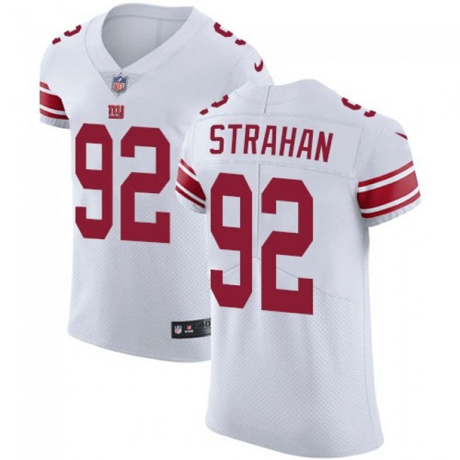 Nike Giants #92 Michael Strahan White Men's Stitched NFL Vapor Untouchable Elite Jersey