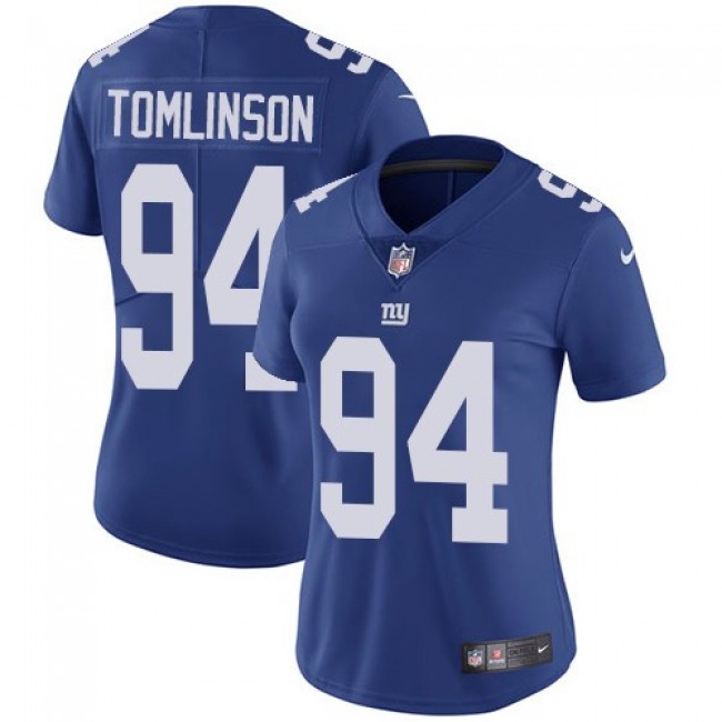 Women's Giants #94 Dalvin Tomlinson Royal Blue Team Color Stitched NFL Vapor Untouchable Limited Jersey