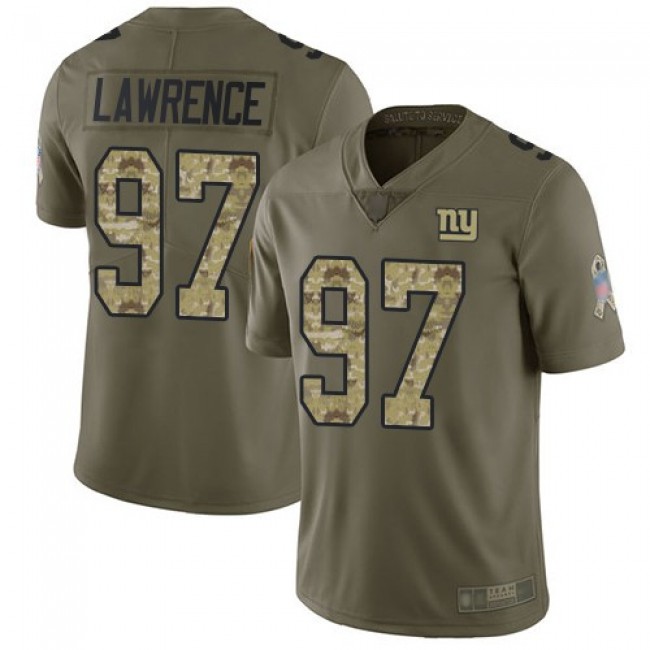 Nike Giants #97 Dexter Lawrence Olive/Camo Men's Stitched NFL Limited 2017 Salute To Service Jersey