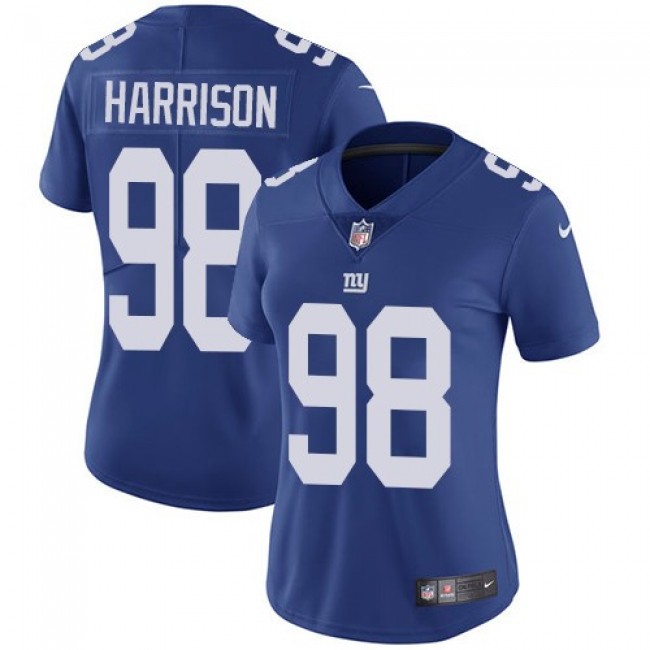 Women's Giants #98 Damon Harrison Royal Blue Team Color Stitched NFL Vapor Untouchable Limited Jersey