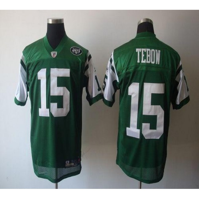 Jets #15 Tim Tebow Green Stitched NFL Jersey