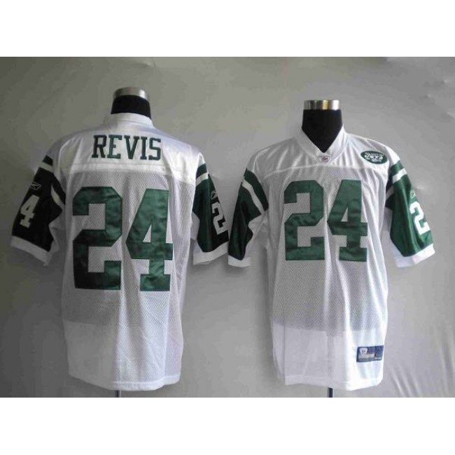 Jets #24 Darrelle Revis Stitched White NFL Jersey