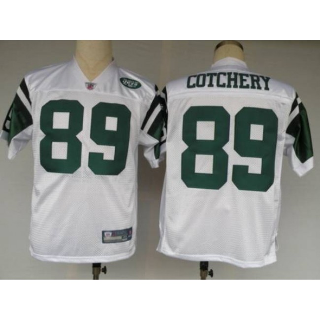 Jets #89 Jerricho Cotchery White Stitched NFL Jersey