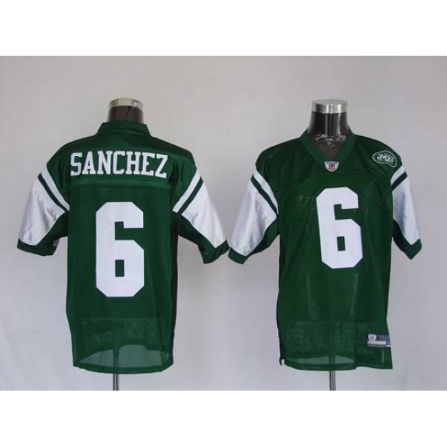 Jets Mark Sanchez #6 Stitched Green NFL Jersey