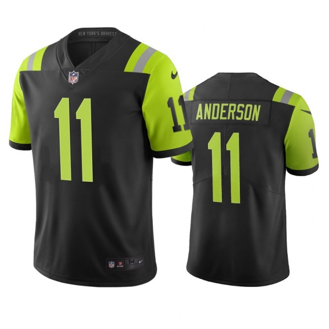 New York Jets #11 Robby Anderson Black Green Vapor Limited City Edition NFL Jersey