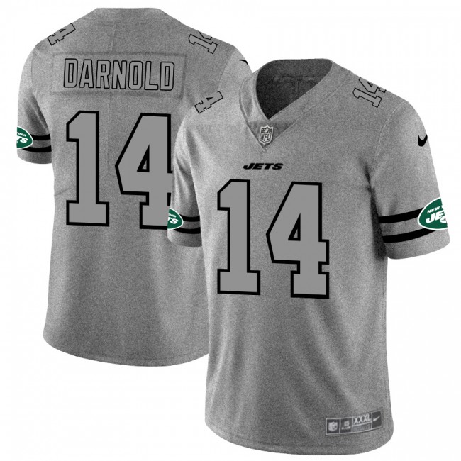 New York Jets #14 Sam Darnold Men's Nike Gray Gridiron II Vapor Untouchable Limited NFL Jersey