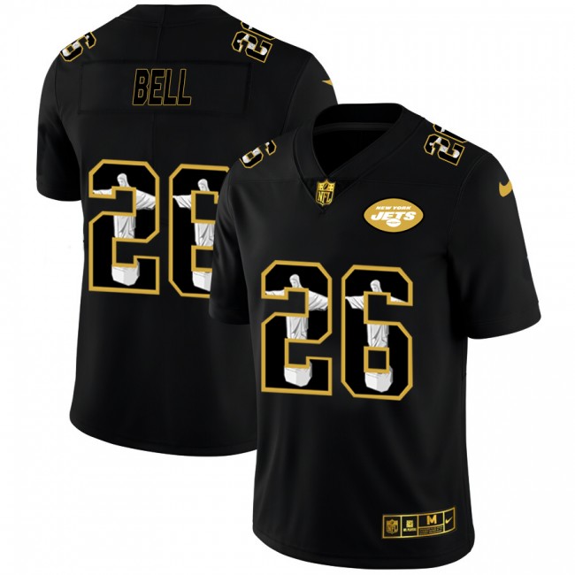 New York Jets #26 Le'Veon Bell Men's Nike Carbon Black Vapor Cristo Redentor Limited NFL Jersey
