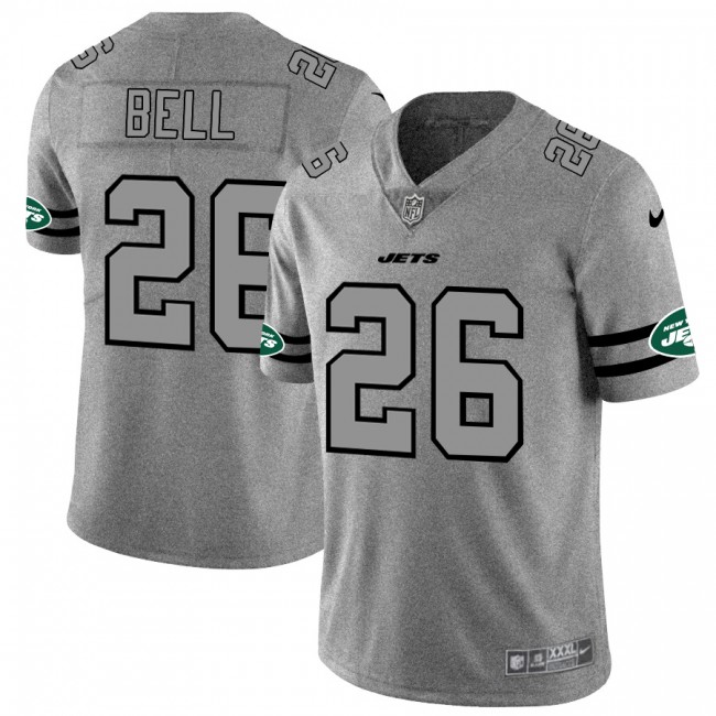 New York Jets #26 Le'Veon Bell Men's Nike Gray Gridiron II Vapor Untouchable Limited NFL Jersey