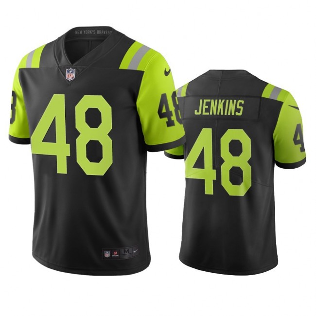 New York Jets #48 Jordan Jenkins Black Green Vapor Limited City Edition NFL Jersey