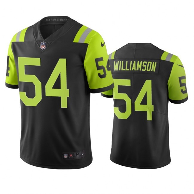 New York Jets #54 Avery Williamson Black Green Vapor Limited City Edition NFL Jersey