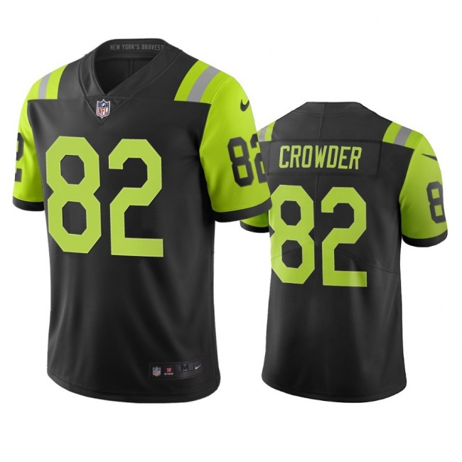 New York Jets #82 Jamison Crowder Black Green Vapor Limited City Edition NFL Jersey
