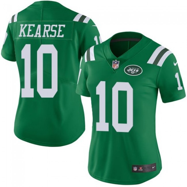 Women's Jets #10 Jermaine Kearse Green Stitched NFL Limited Rush Jersey