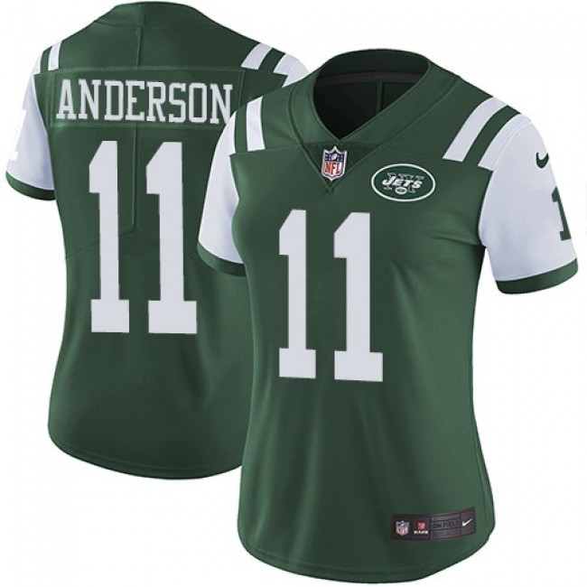 Women's Jets #11 Robby Anderson Green Team Color Stitched NFL Vapor Untouchable Limited Jersey