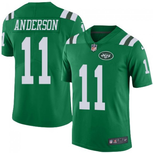 New York Jets #11 Robby Anderson Green Youth Stitched NFL Limited Rush Jersey