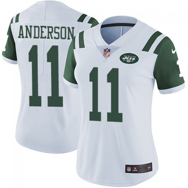 Women's Jets #11 Robby Anderson White Stitched NFL Vapor Untouchable Limited Jersey