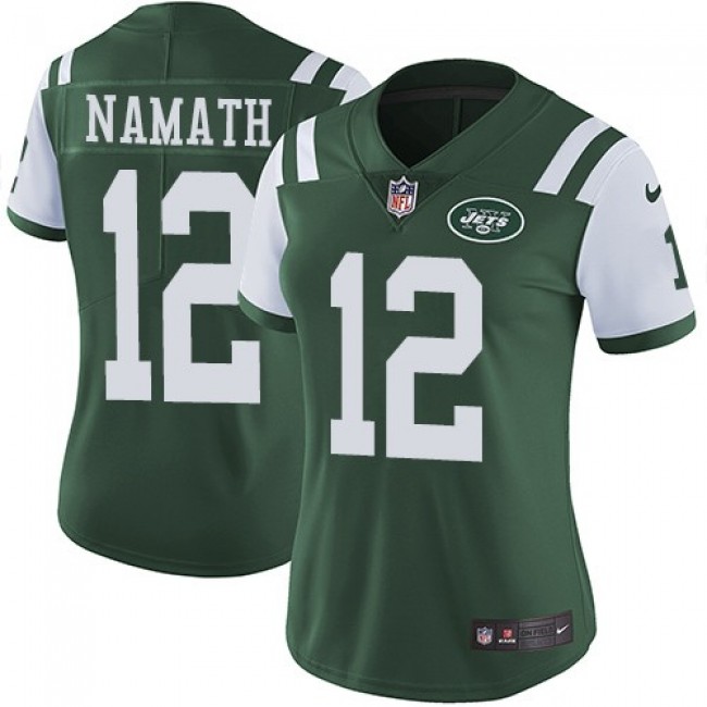 Women's Jets #12 Joe Namath Green Team Color Stitched NFL Vapor Untouchable Limited Jersey