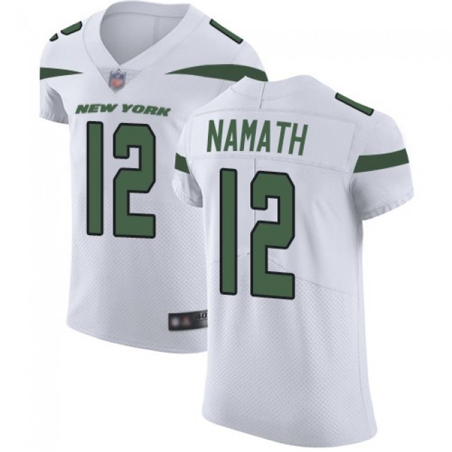 Nike Jets #12 Joe Namath White Men's Stitched NFL Vapor Untouchable Elite Jersey