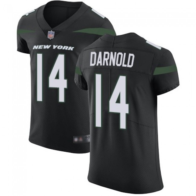 Nike Jets #14 Sam Darnold Black Alternate Men's Stitched NFL Vapor Untouchable Elite Jersey