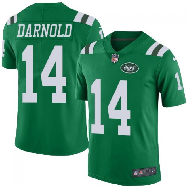 Nike Jets #14 Sam Darnold Green Men's Stitched NFL Limited Rush Jersey
