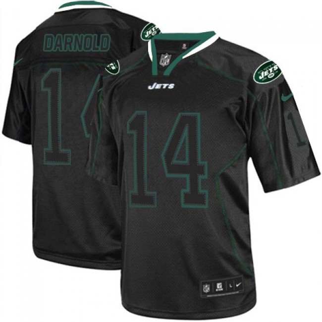 Nike Jets #14 Sam Darnold Lights Out Black Men's Stitched NFL Elite Jersey