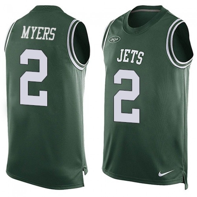 Nike Jets #2 Jason Myers Green Team Color Men's Stitched NFL Limited Tank Top Jersey