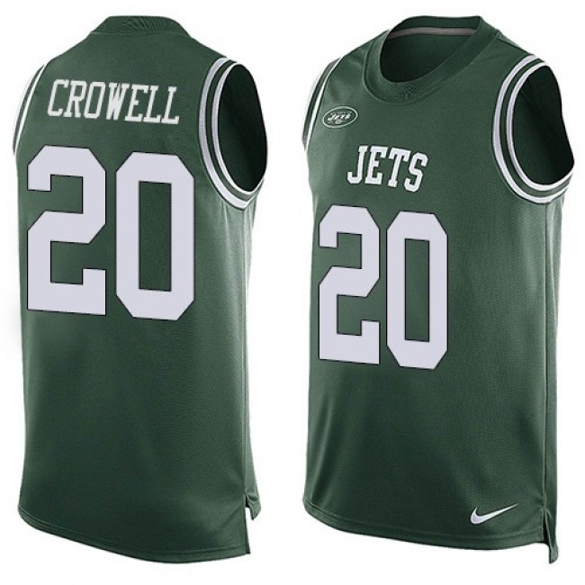 Nike Jets #20 Isaiah Crowell Green Team Color Men's Stitched NFL Limited Tank Top Jersey