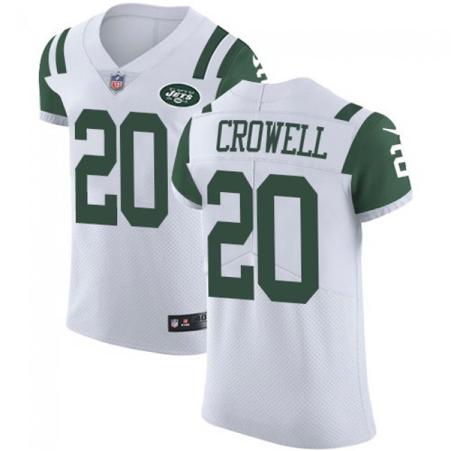Nike Jets #20 Isaiah Crowell White Men's Stitched NFL Vapor Untouchable Elite Jersey