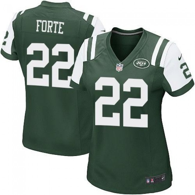 Women's Jets #22 Matt Forte Green Team Color Stitched NFL Elite Jersey