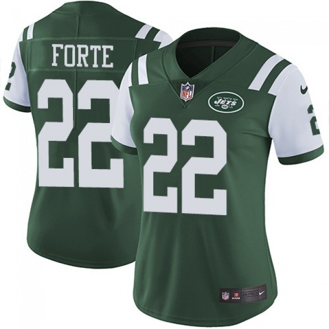 Women's Jets #22 Matt Forte Green Team Color Stitched NFL Vapor Untouchable Limited Jersey